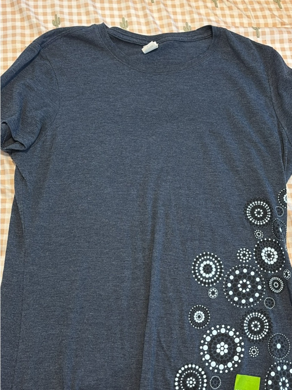 a new day Navy Short Sleeve Tee with White Dot Circle Pattern